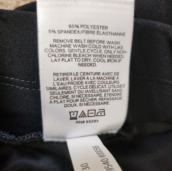 NWT EXPRESS WIDE LEG MID RISE BLACK SOFT POLYESTER BLEND PANTS WOMENS SIZE XL - Picture 8 of 9